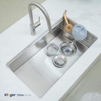 Chậu rửa bát Kluger KY8045ST Plus thiết kế phong cách Nhật, bát rác lệch Chậu rửa bát Kluger KY8045ST Plus thiết kế phong cách Nhật, bát rác lệch