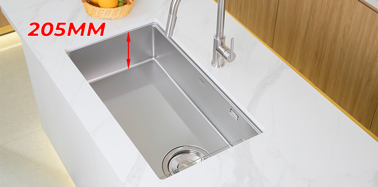 Chậu rửa bát 1 hố Kluger KY8045ST Plus thiết kế sâu lòng Chậu rửa bát 1 hố Kluger KY8045ST Plus thiết kế sâu lòng