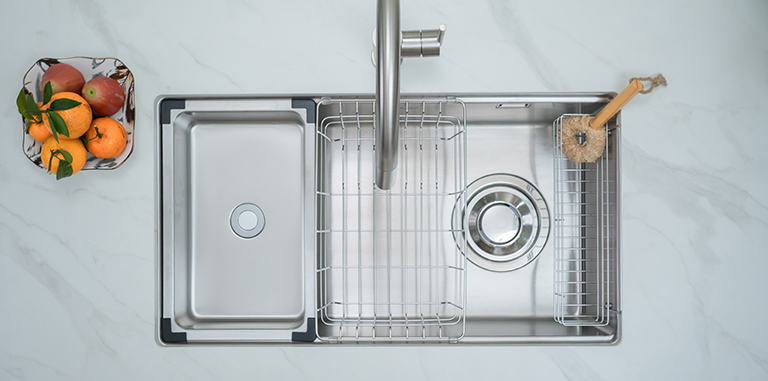 Chậu rửa bát 1 hố Kluger KY8045ST Plus tích hợp phụ kiện Chậu rửa bát 1 hố Kluger KY8045ST Plus tích hợp phụ kiện