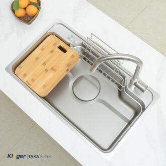 Chậu rửa bát Kluger KF8248FS kích thước lớn, bề mặt LINEN hạn chế vết trầy xước Chậu rửa bát Kluger KF8248FS kích thước lớn, bề mặt LINEN hạn chế vết trầy xước