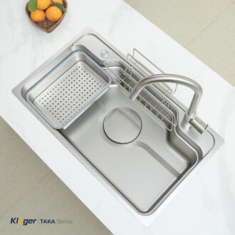 Chậu rửa bát Kluger KF8248FS kích thước lớn, bề mặt LINEN hạn chế vết trầy xước Chậu rửa bát Kluger KF8248FS kích thước lớn, bề mặt LINEN hạn chế vết trầy xước