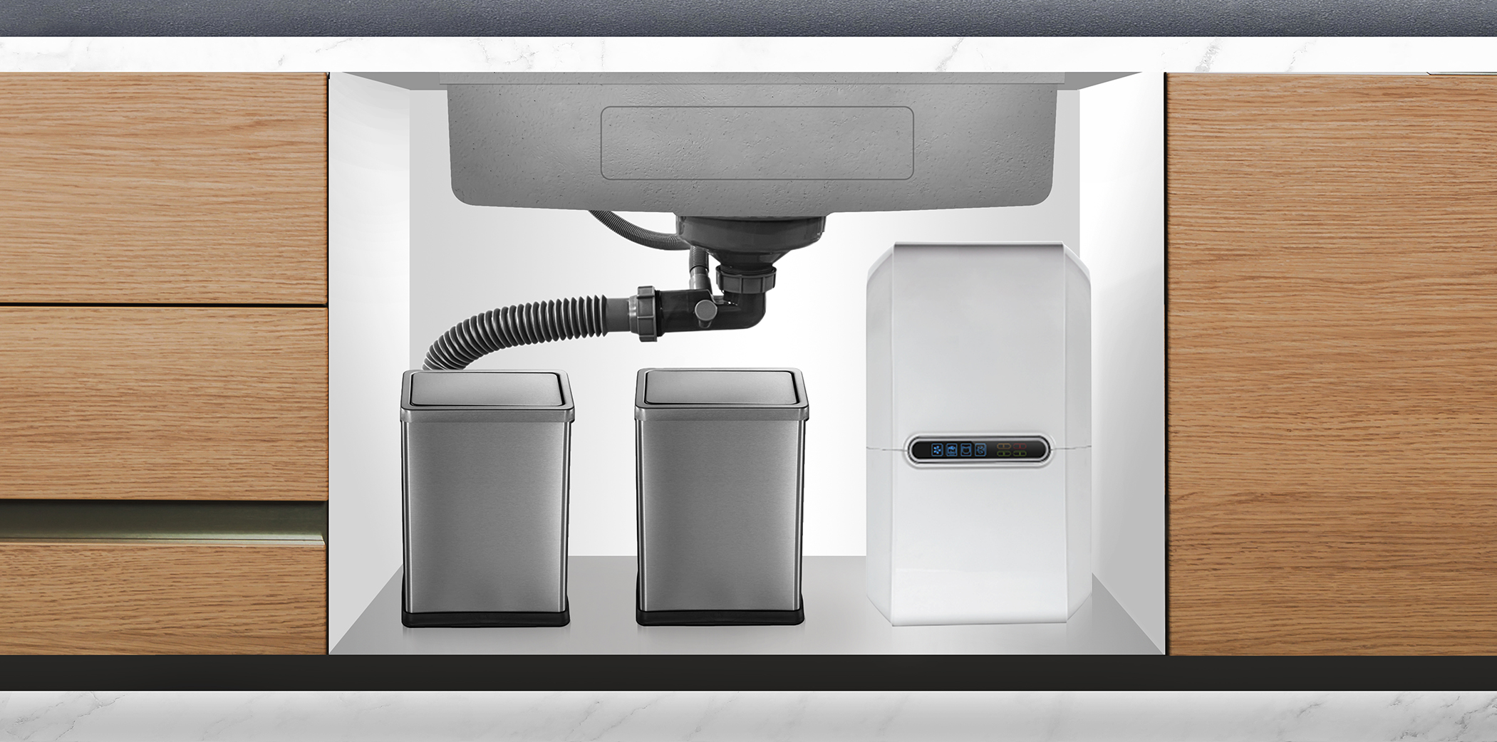 Siphon SLIM tiết kiệm không gian tủ bếp khoa học Siphon SLIM tiết kiệm không gian tủ bếp khoa học