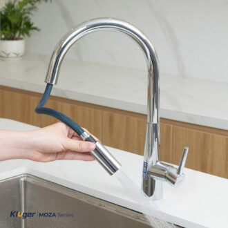 Vòi rửa bát Kluger KLF0009SC chống bắn nước thế hệ mới, dây rút tiện nghi