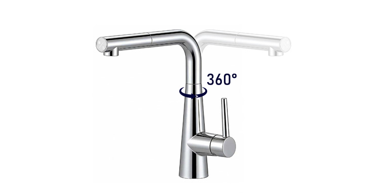 Vòi rửa bát Kluger KLF0013SC xoay 360 độ sử dụng tiện nghi Vòi rửa bát Kluger KLF0013SC xoay 360 độ sử dụng tiện nghi