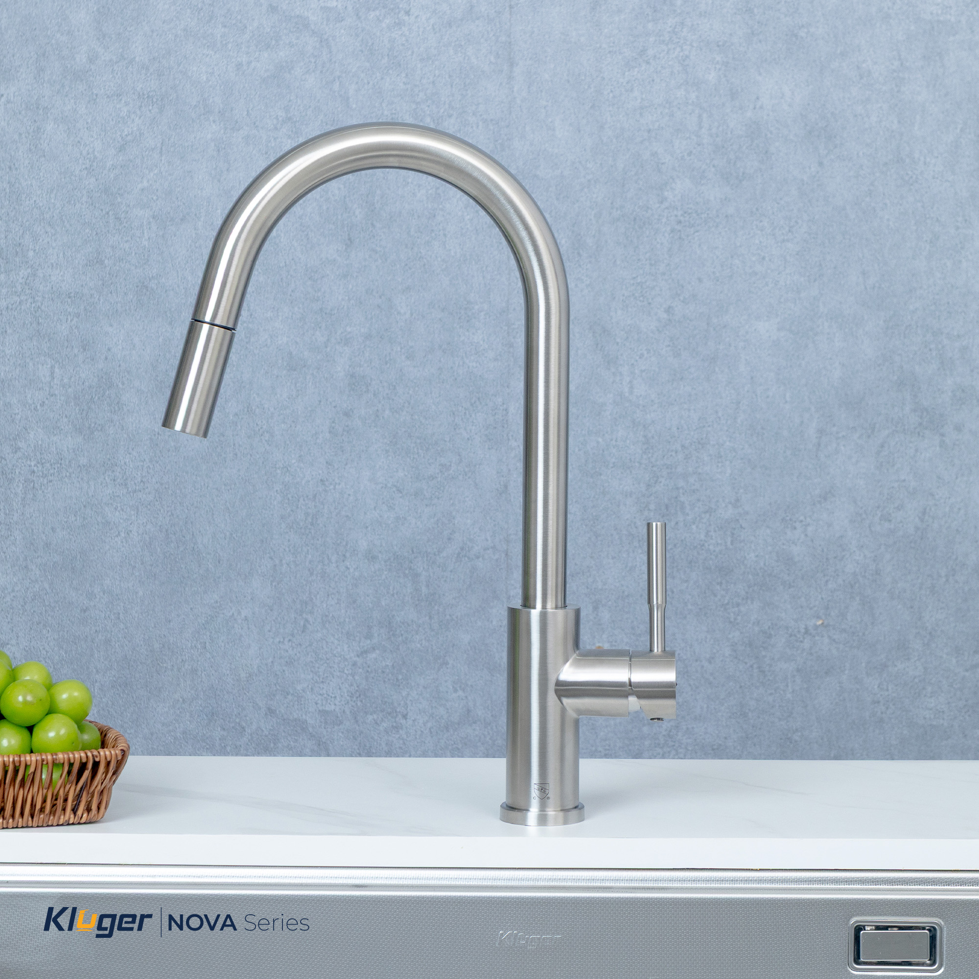 Vòi rửa bát Kluger KLF0031S thế hệ mới, bề mặt Satin chống bám dấu vân tay