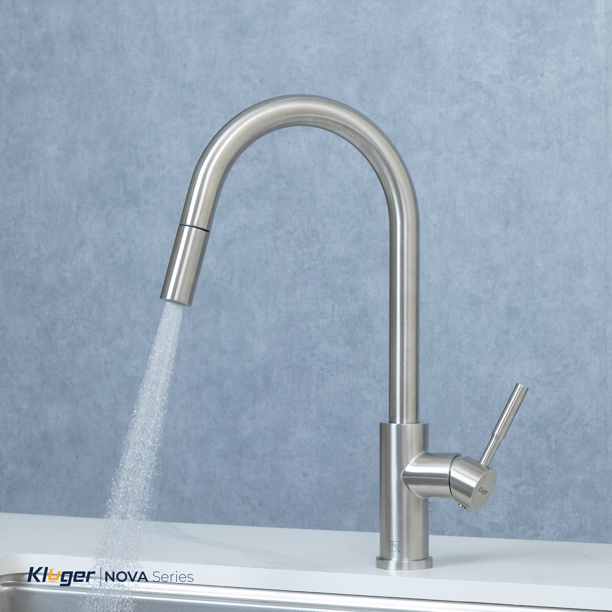Vòi rửa bát Kluger KLF0031S thế hệ mới, bề mặt Satin chống bám dấu vân tay