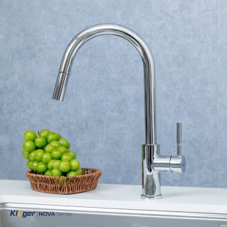 Vòi rửa bát Kluger KLF0031C thế hệ mới, bề mặt mạ Chrome sáng bóng, dễ vệ sinh