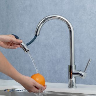 Vòi rửa bát Kluger KLF0031C thế hệ mới, bề mặt mạ Chrome sáng bóng, dễ vệ sinh