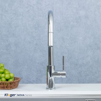 Vòi rửa bát Kluger KLF0031C thế hệ mới, bề mặt mạ Chrome sáng bóng, dễ vệ sinh