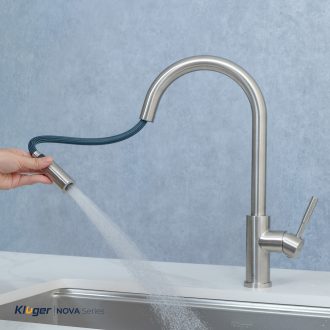 Vòi rửa bát Kluger KLF0031S thế hệ mới, bề mặt Satin chống bám dấu vân tay Vòi rửa bát Kluger KLF0031S thế hệ mới, bề mặt Satin chống bám dấu vân tay