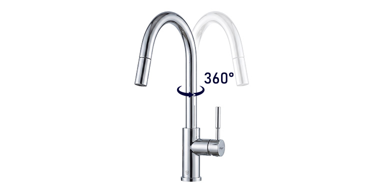 Vòi rửa bát Kluger KLF0031SC xoay 360 độ tiện nghi